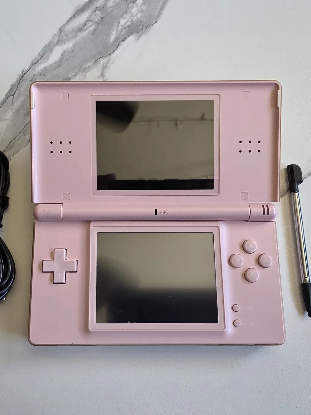 Nintendo Ds Lite Coral Pink Handheld Console With Stylus And Charger